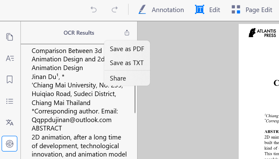 OCR result