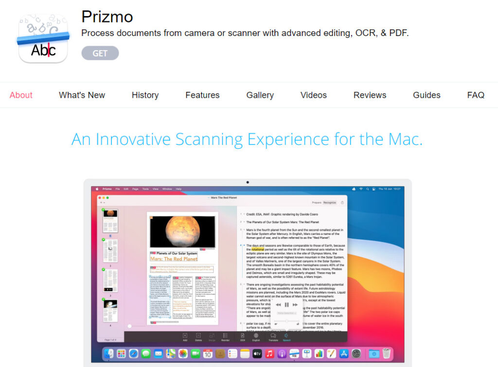 PRIZMO OCR Software