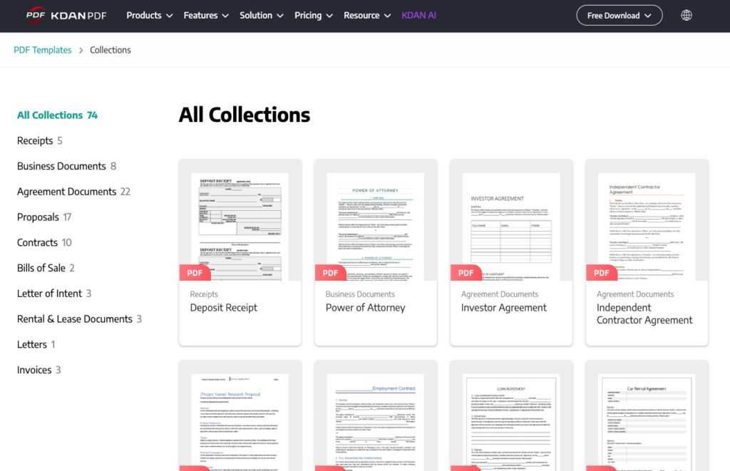 KDAN PDF — Free Memo Templates (PDF)