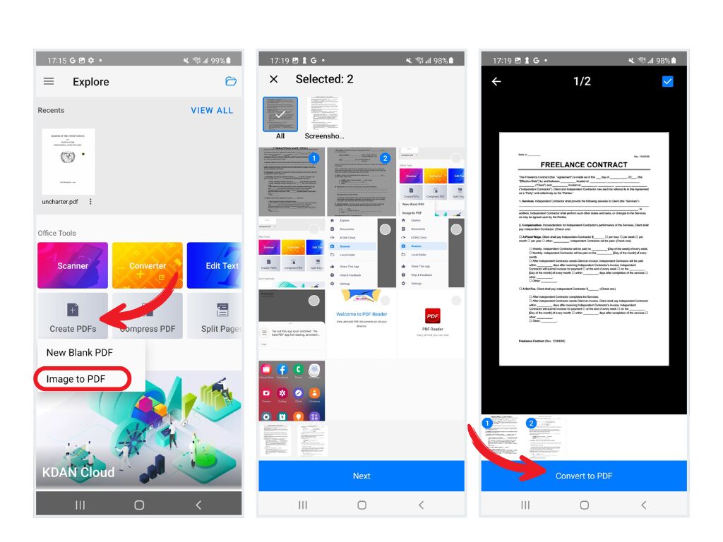 How to Create PDFs with KDAN PDF on Android