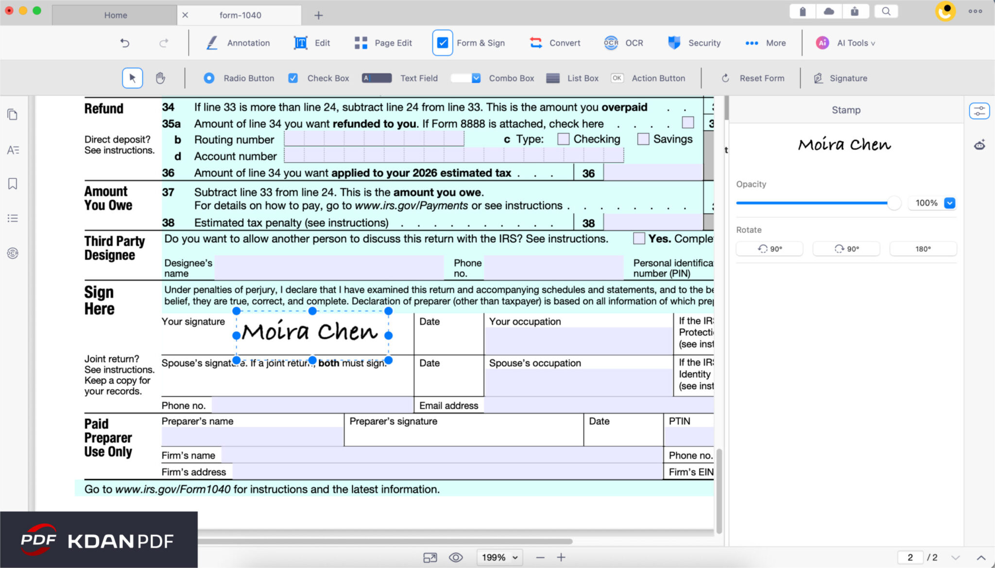 Ex 1040 Form.pdf How to Fill Out a 1040 Form PDF in 2026 (Windows, Mac & Mobile)