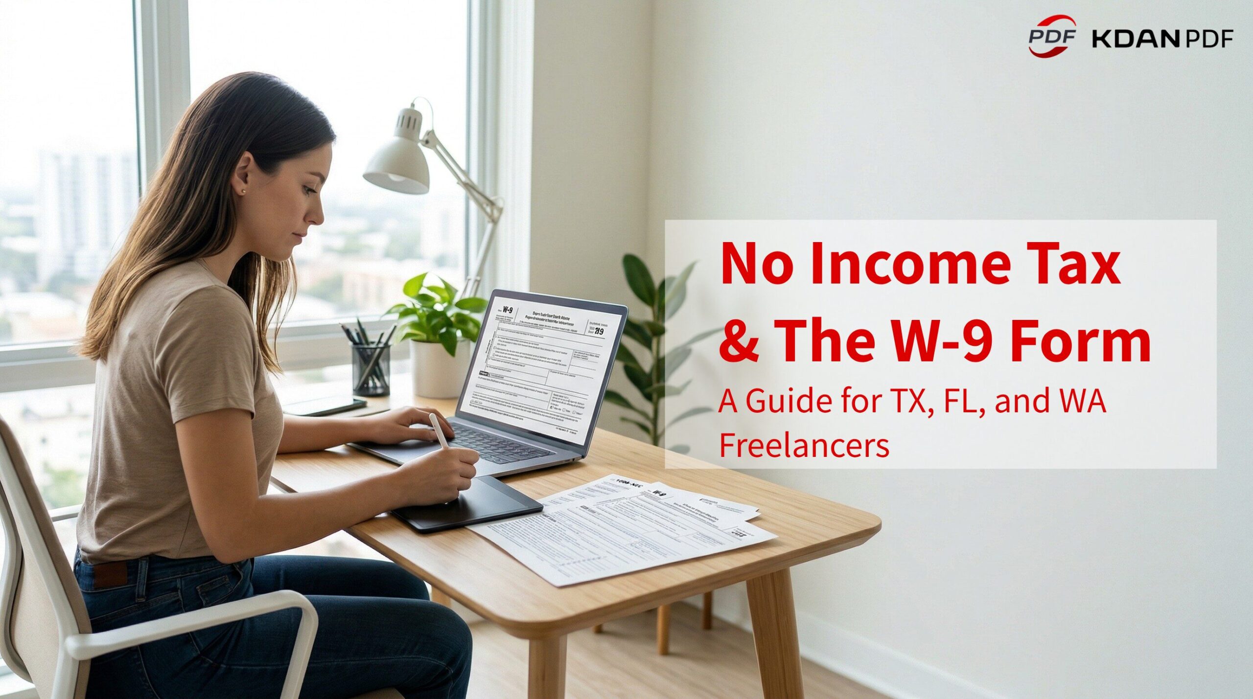 States With No Income Tax and the W-9: What Freelancers in TX, FL, WA Need to Know