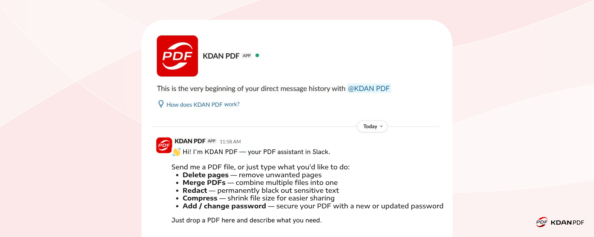 Add KDAN PDF to Slack